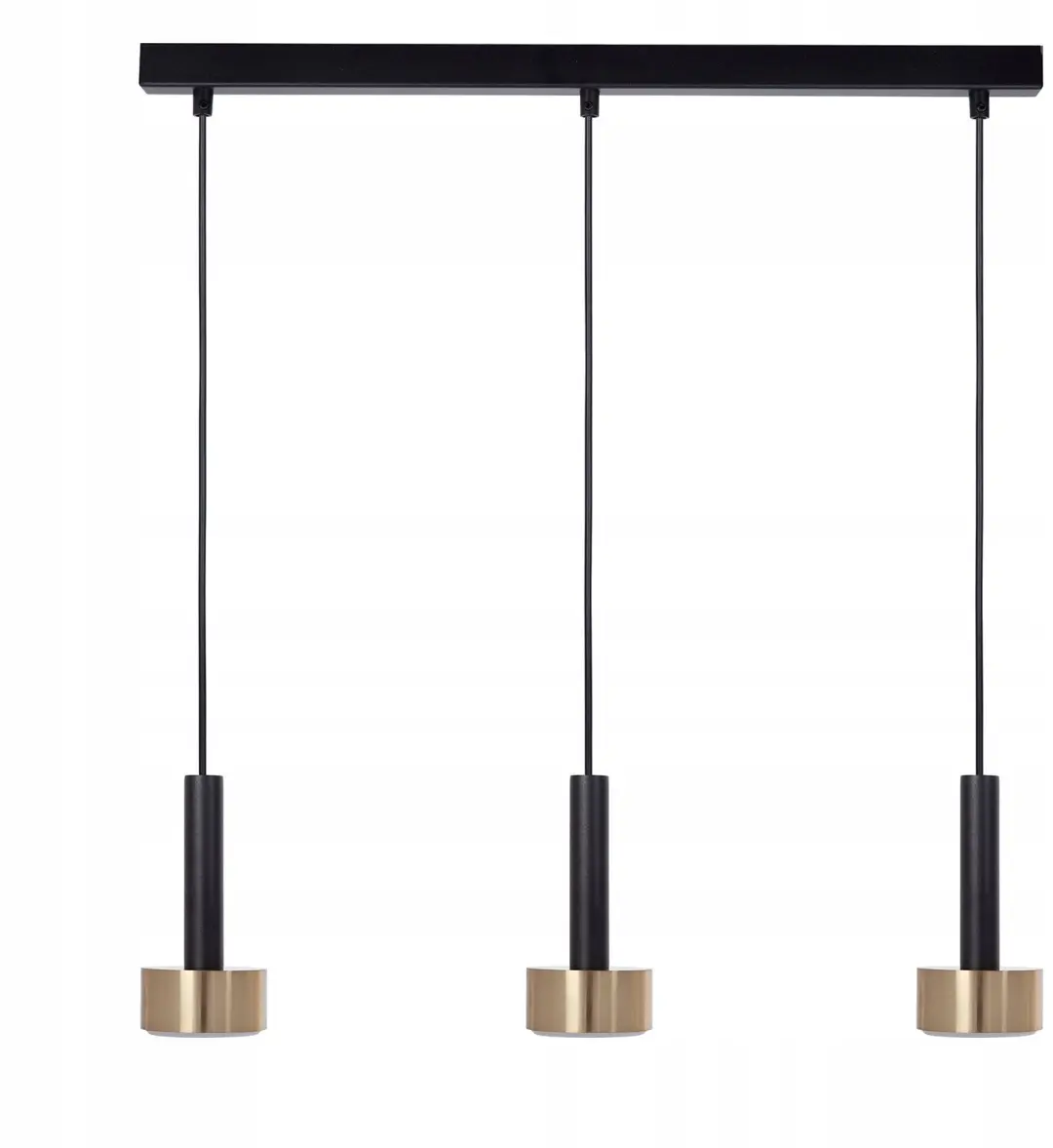 Hanglamp Metaal Zwart Goud Geborsteld 3 Lichtpunten