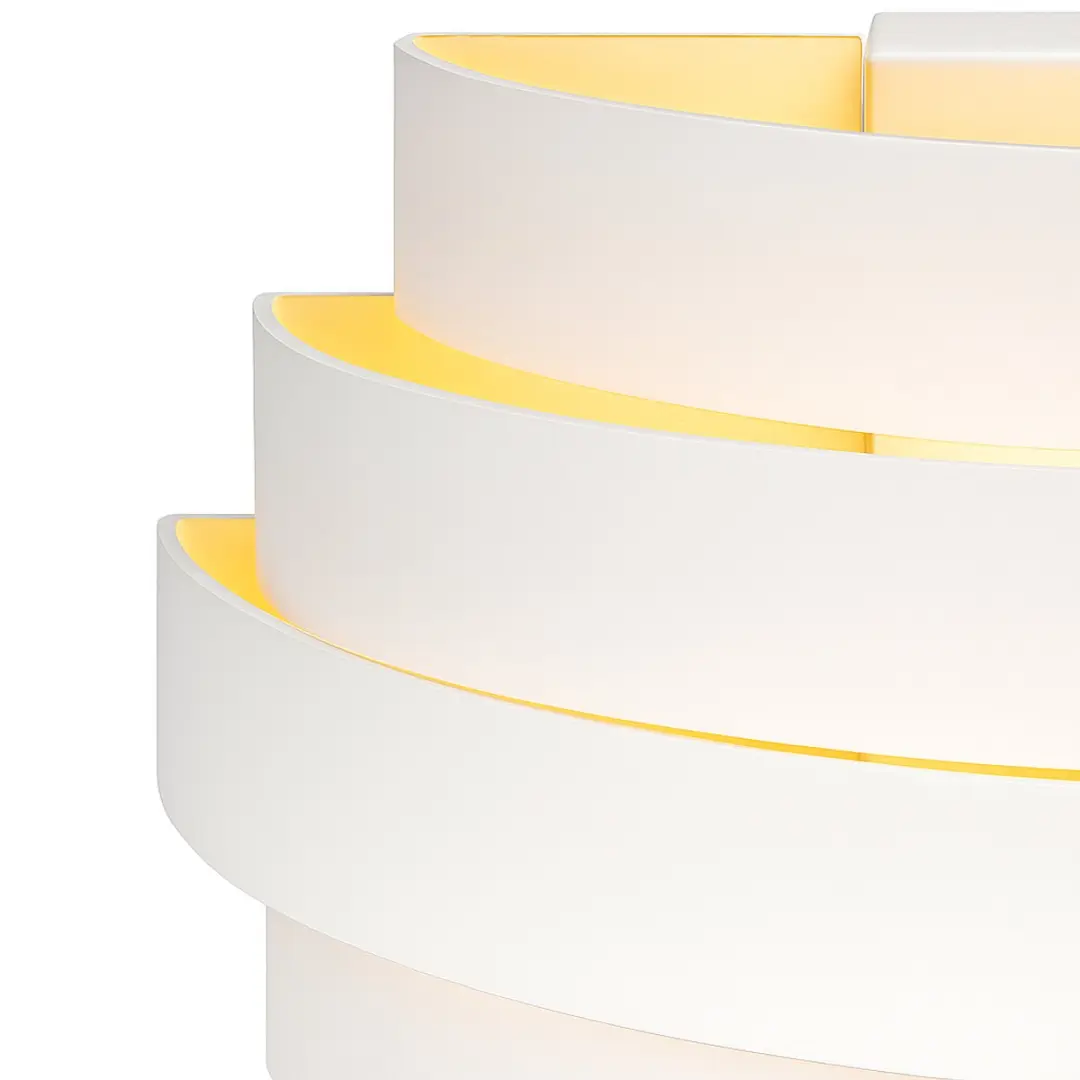 Highlight Scudo Wandlamp 20cm - Wit/Goud - afbeelding 3 van 6