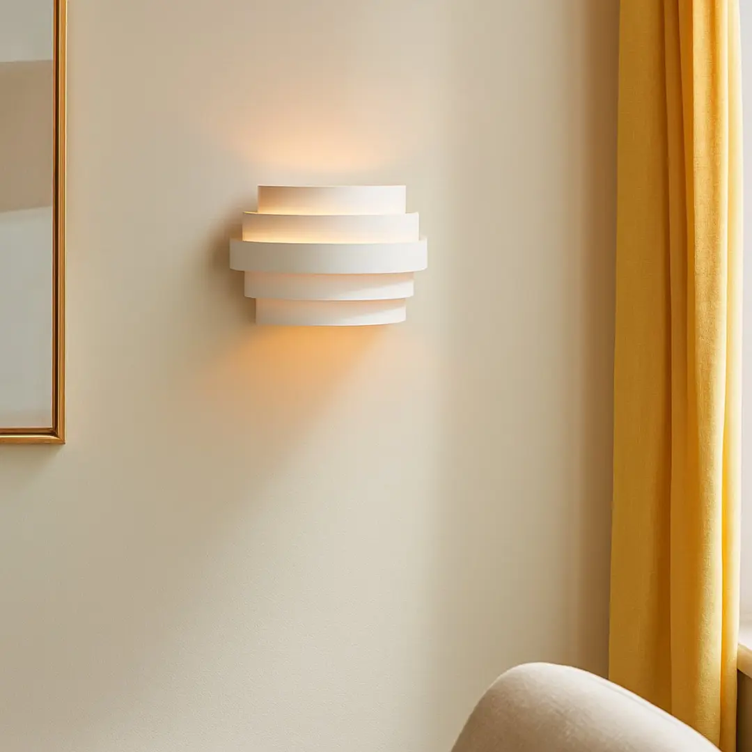 Highlight Scudo Wandlamp 20cm - Wit/Goud - afbeelding 2 van 6