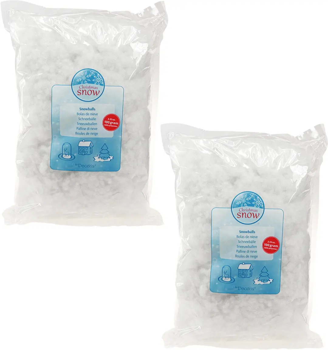 Decoris Sneeuwvlokken 100g wit - afbeelding 4 van 6