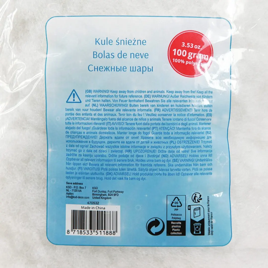Decoris Sneeuwvlokken 100g wit - afbeelding 2 van 6