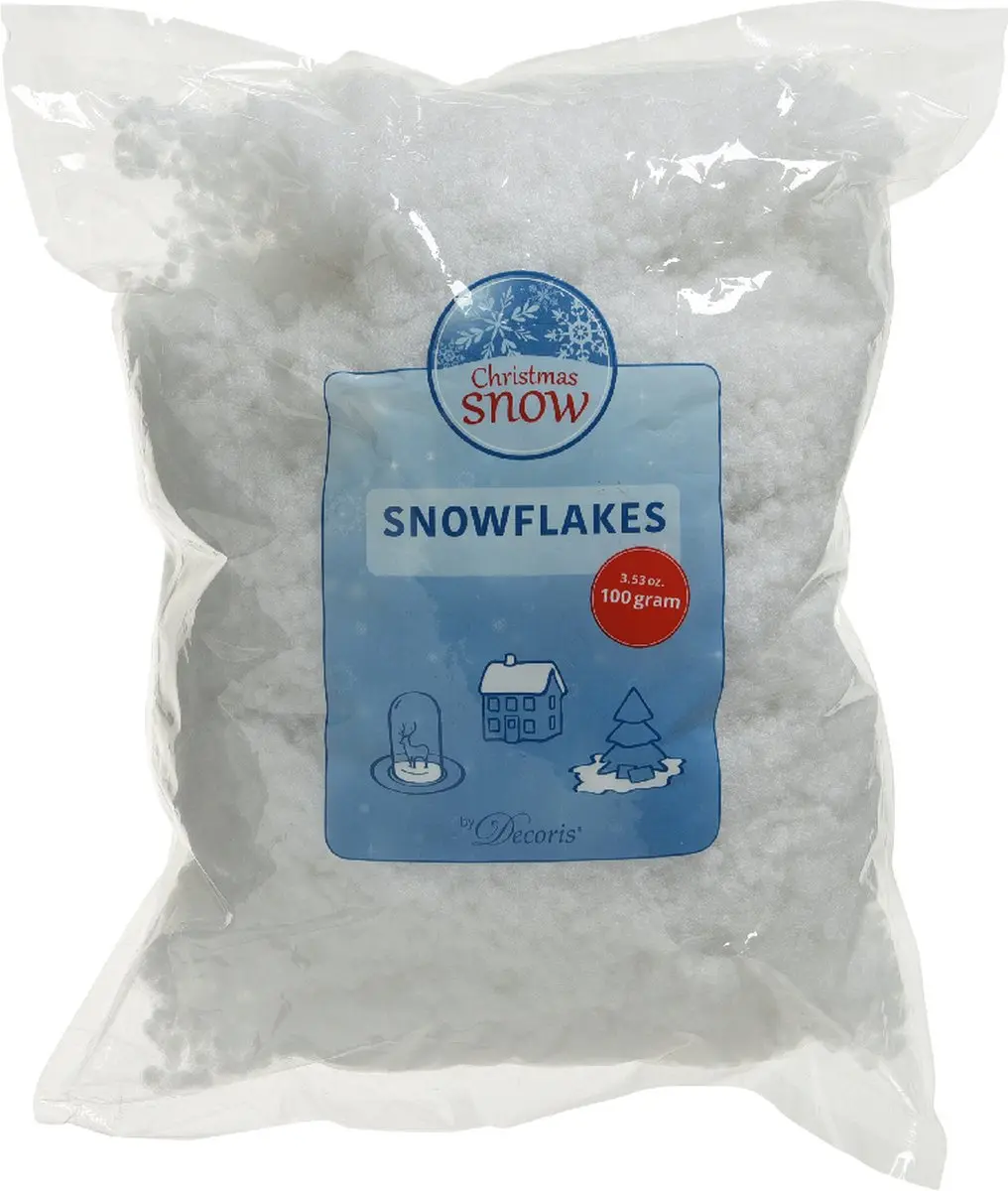 Decoris Sneeuwvlokken 100g wit