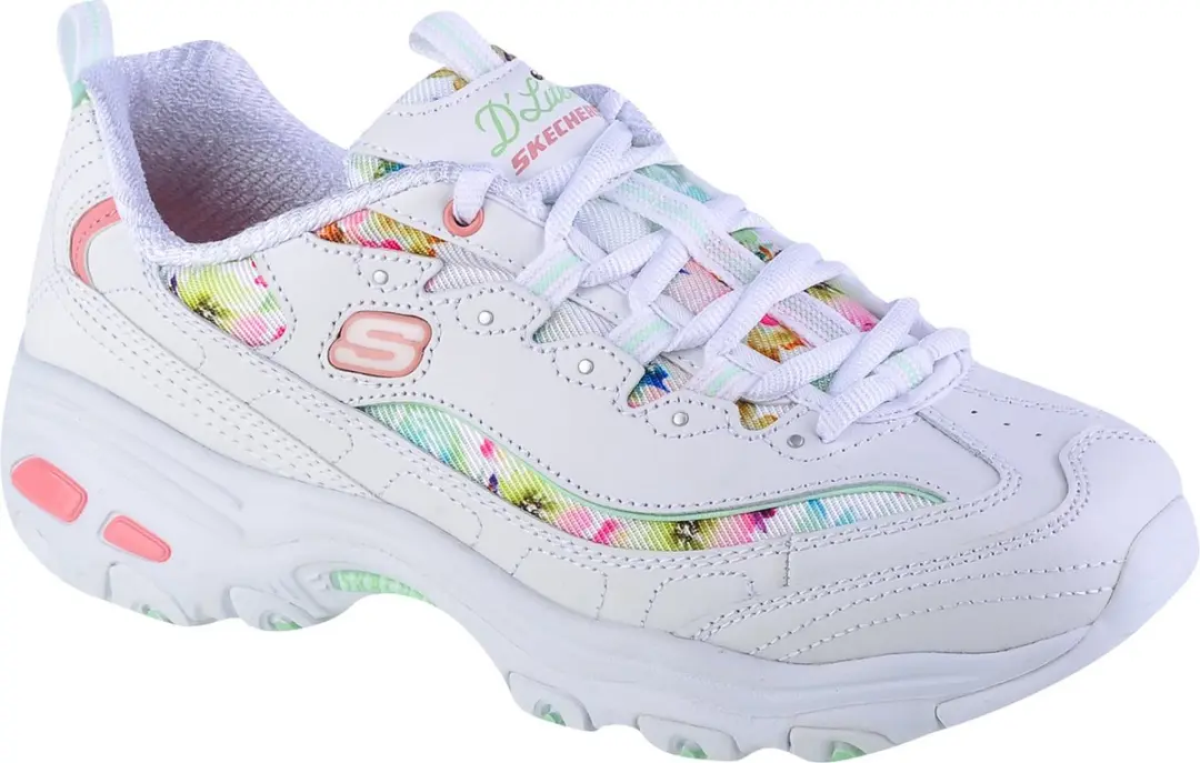 Skechers D'Lites-Blooming Fields, Vrouwen, Wit, Sneakers, maat: 39