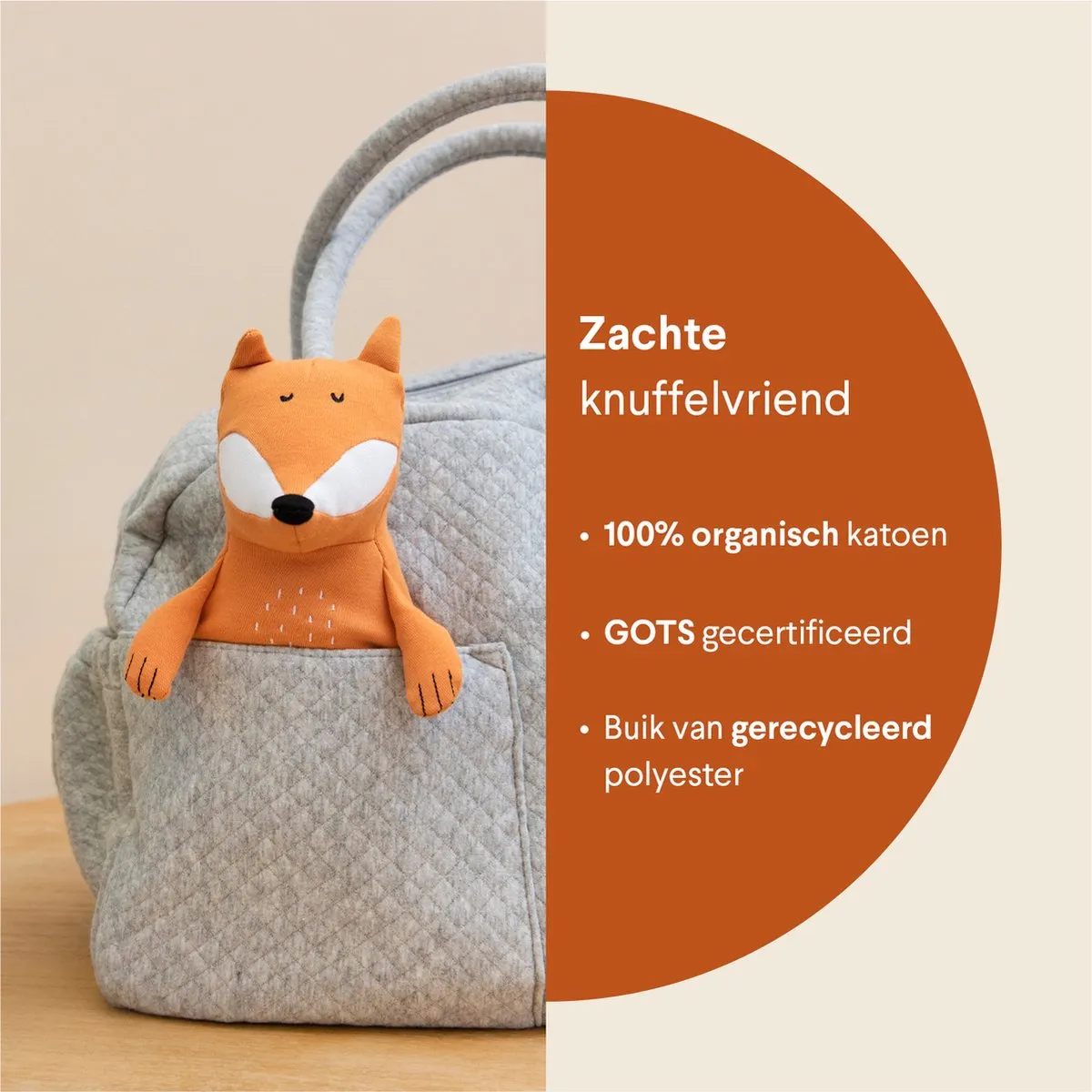 Trixie Mr. Fox Pluche Vos - Klein - 100% Biologisch Katoen