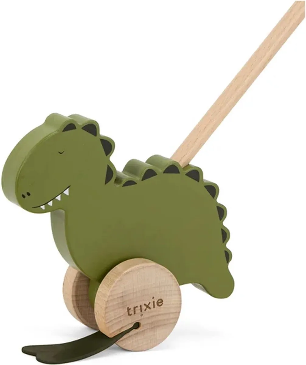 Trixie Houten Duwstok Mr. Dino - Groen