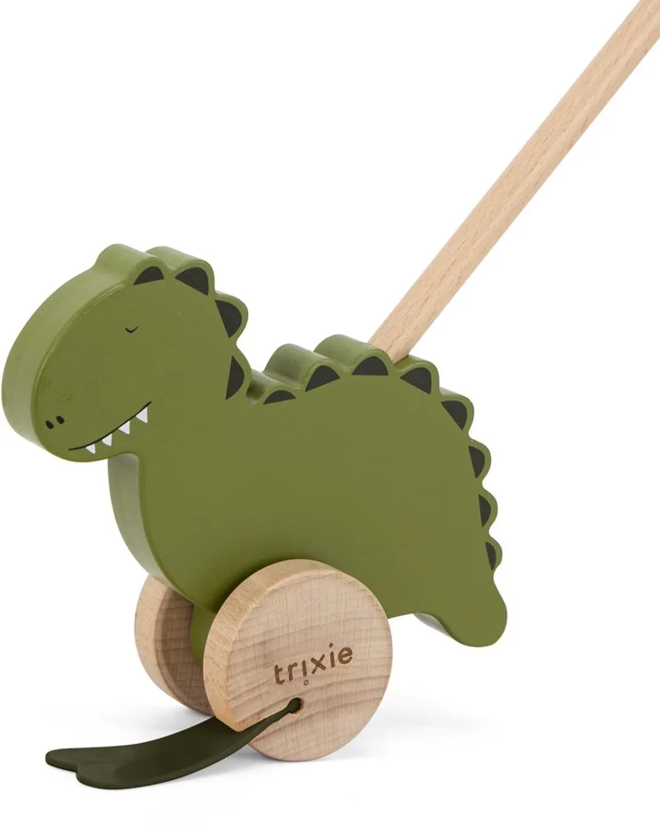 Trixie Houten Duwstok Mr. Dino - Groen