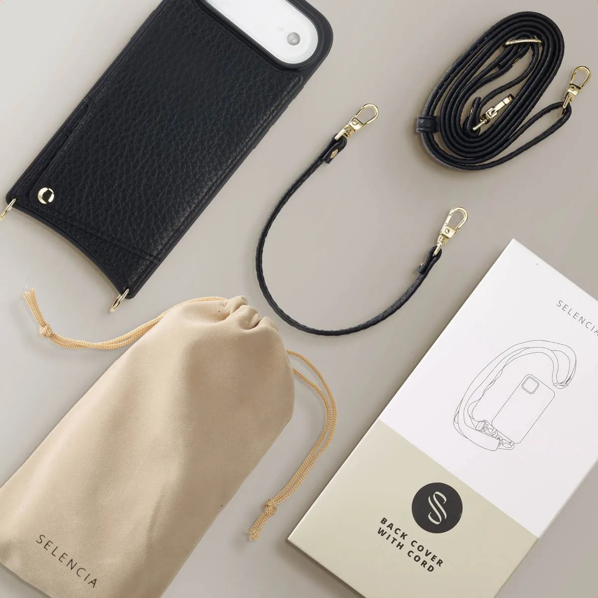 Selencia Hoesje iPhone 17 Air - 2 Pasjes - Zwart - afbeelding 6 van 6