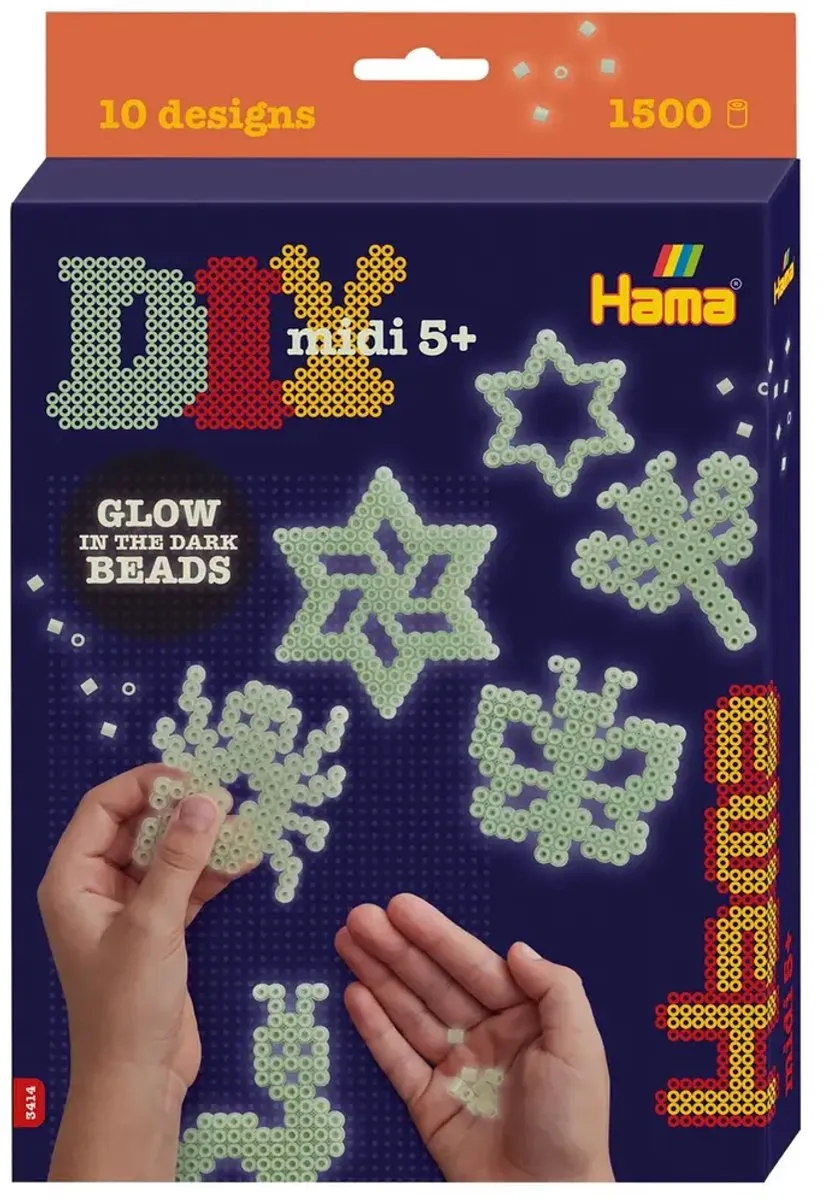 Hama Strijkkralenset Gloeit in het donker - Multi colour