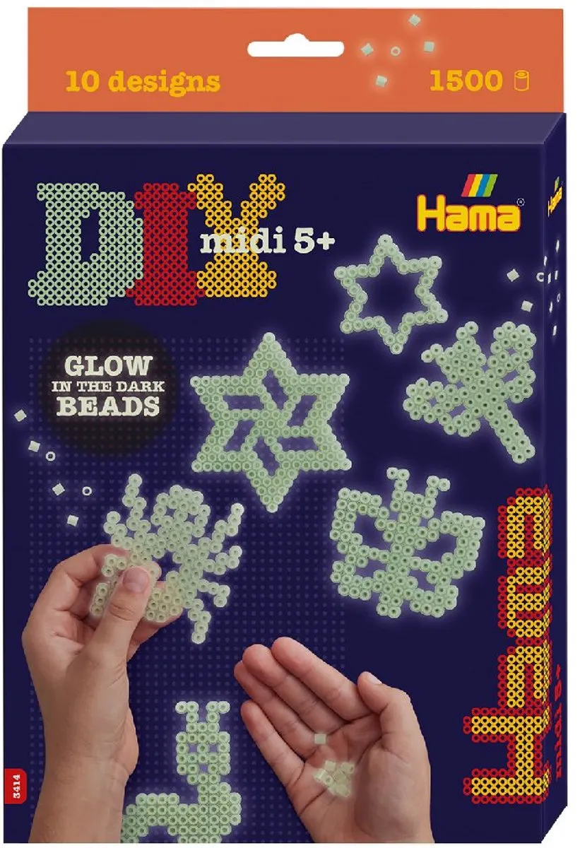 Hama Strijkkralenset Gloeit in het donker - Multi colour