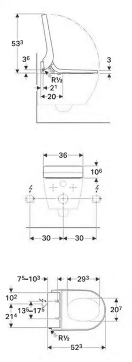 Geberit AquaClean Tuma WC-deksel - Glanswit - afbeelding 5 van 6