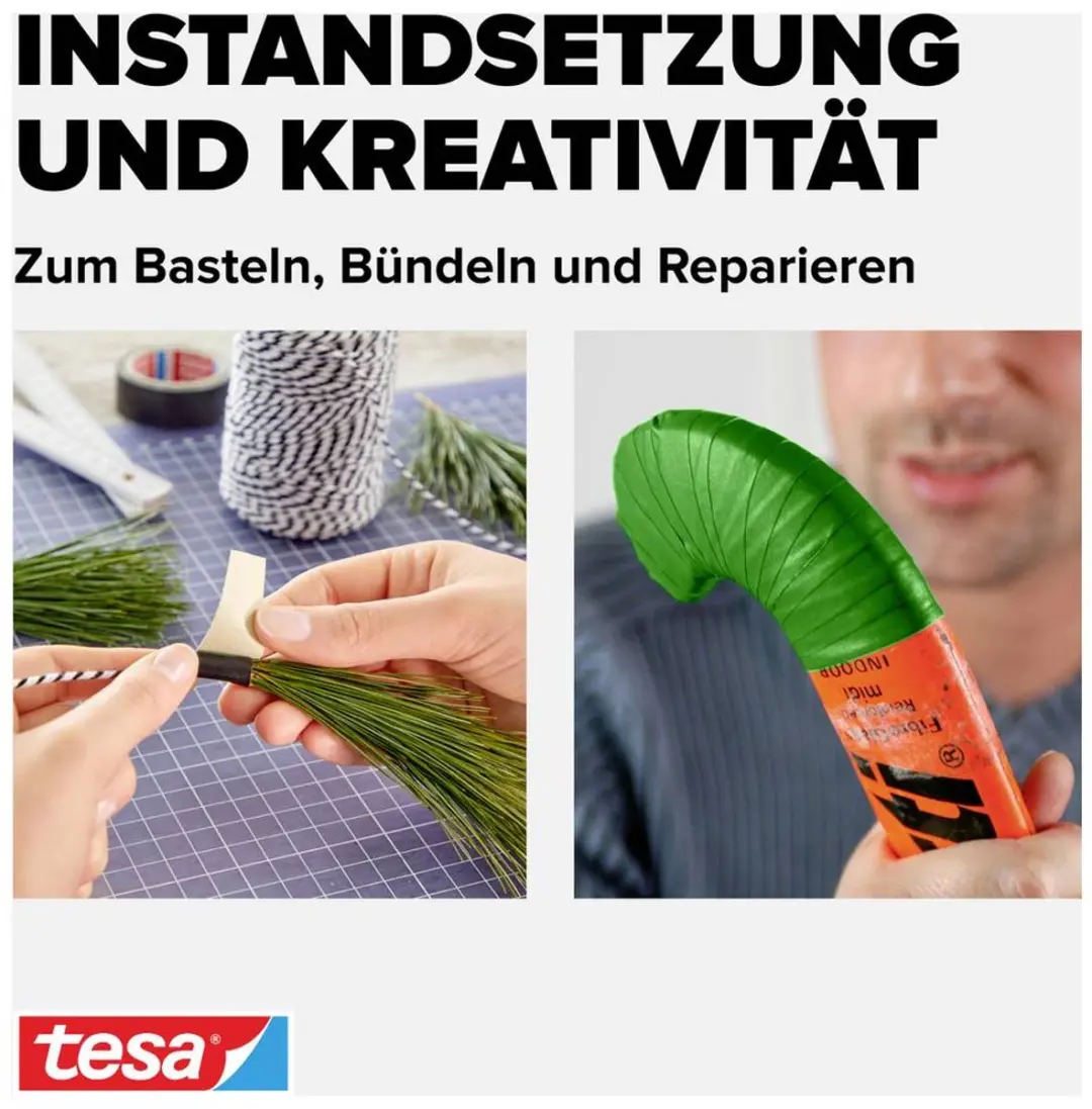 Tesa Perfect 56343-00039-03 Textieltape Groen 2,75m x 38mm - afbeelding 3 van 6