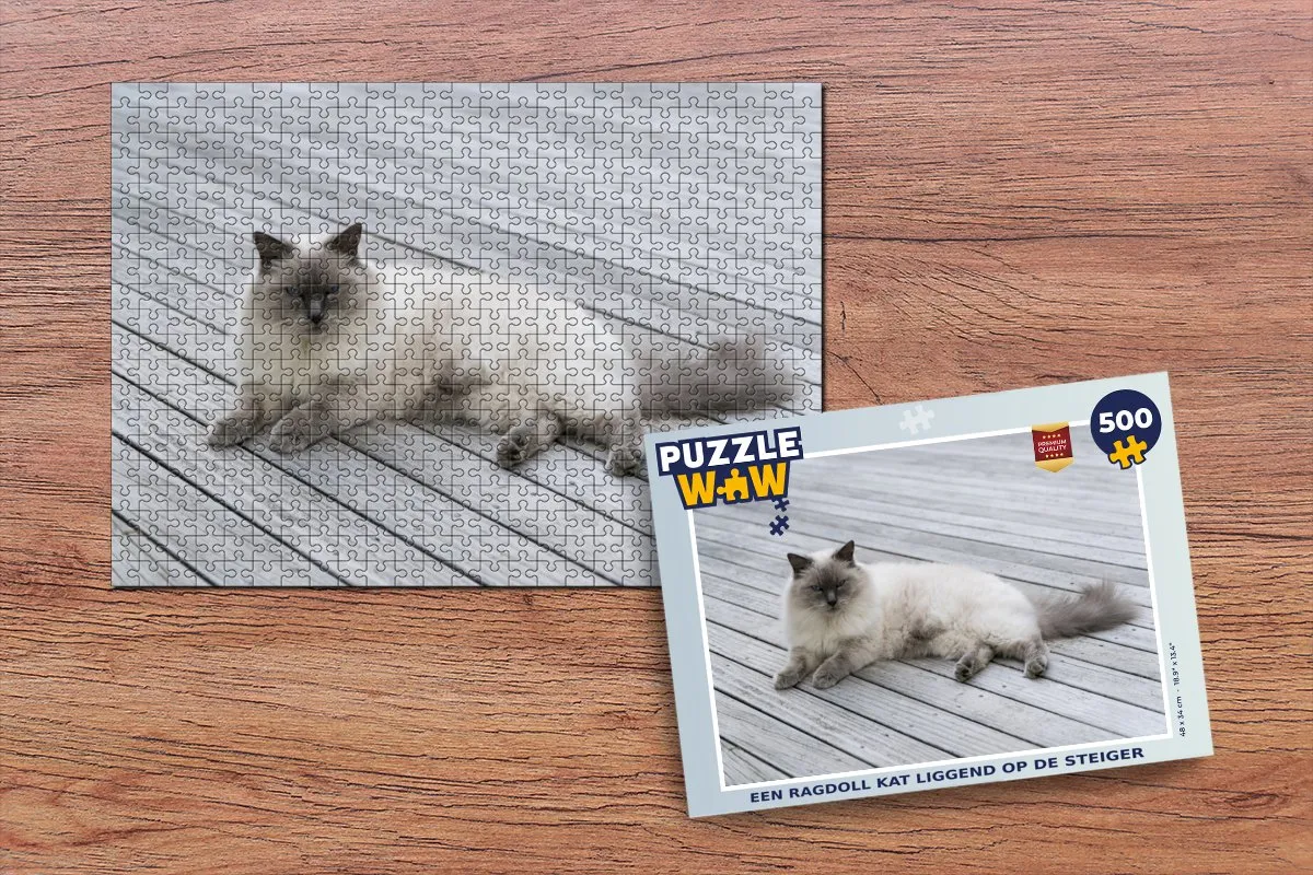 PuzzleWow Ragdoll Kat Legpuzzel 500 Stuks