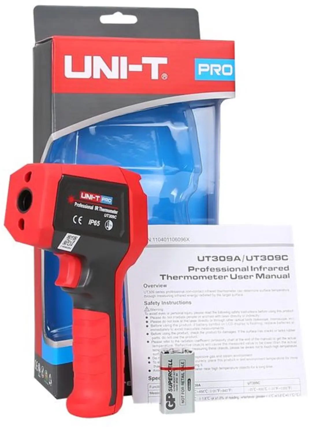 UNI-T UT309A Infrarood Thermometer -32°C tot 450°C