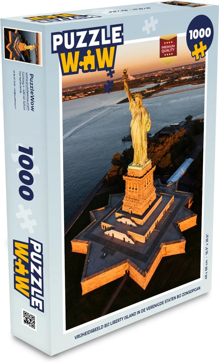 PuzzleWow Legpuzzel Vrijheidsbeeld 1000 Stuks