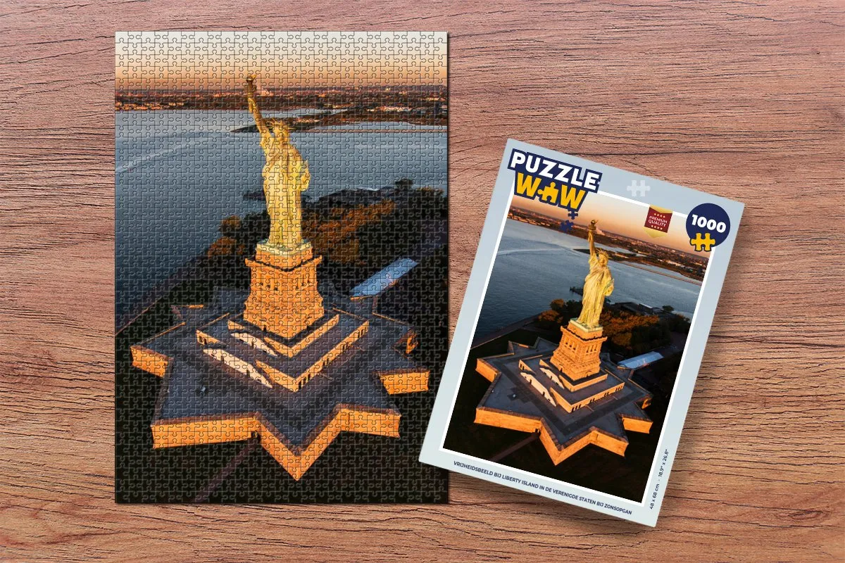 PuzzleWow Legpuzzel Vrijheidsbeeld 1000 Stuks - Multicolor