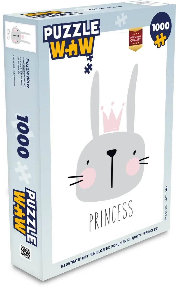 PuzzleWow Princess Legpuzzel 1000 Stuks - Multicolor