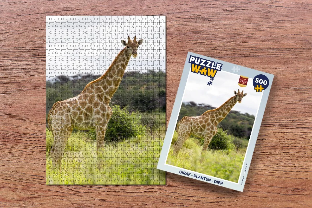 PuzzleWow Giraf Legpuzzel 500 Stuks - Multicolor