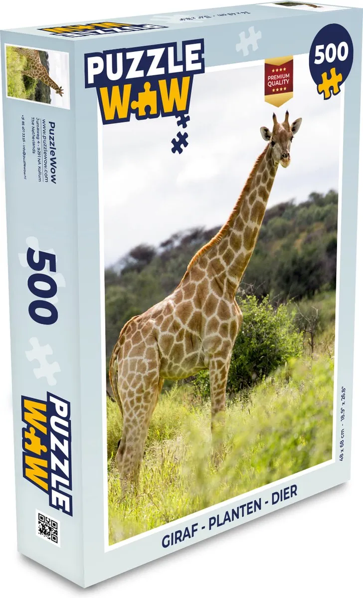 PuzzleWow Giraf Legpuzzel 500 Stuks