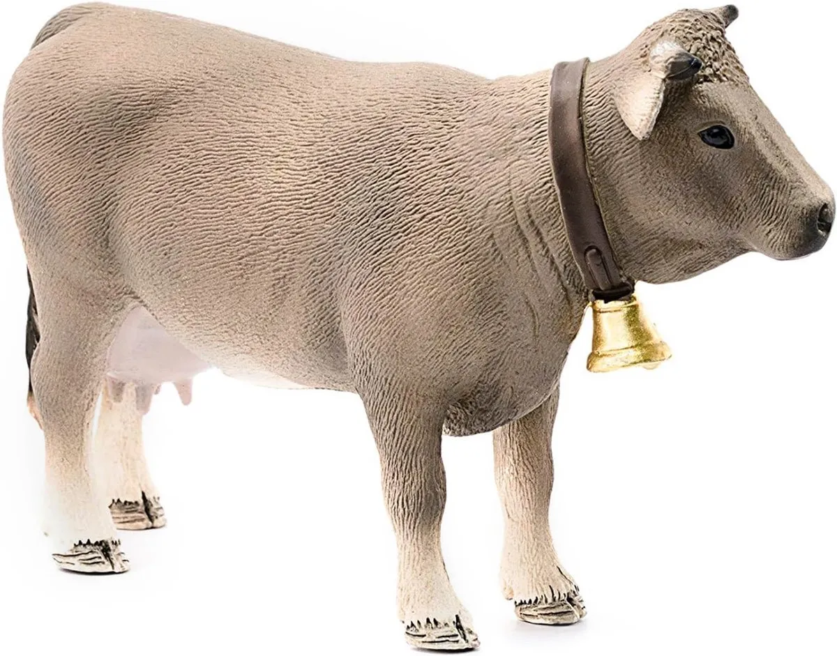 Schleich FARM WORLD Braunvieh Koe Speelfiguur 13874 - Grijs