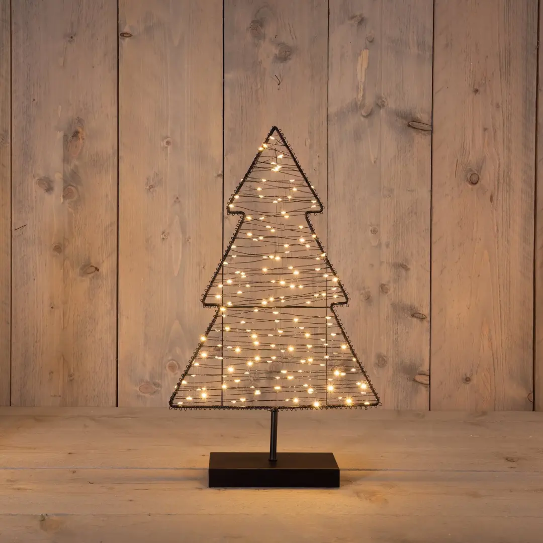 Anna's Collection Boom op Voet Metaal Classic Warm 160 LED 30,5x50cm