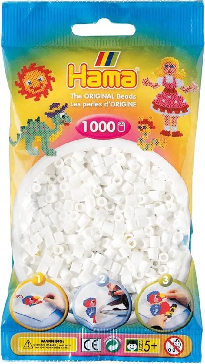 Hama Midi Witte Strijkparels 1.000 Stuks