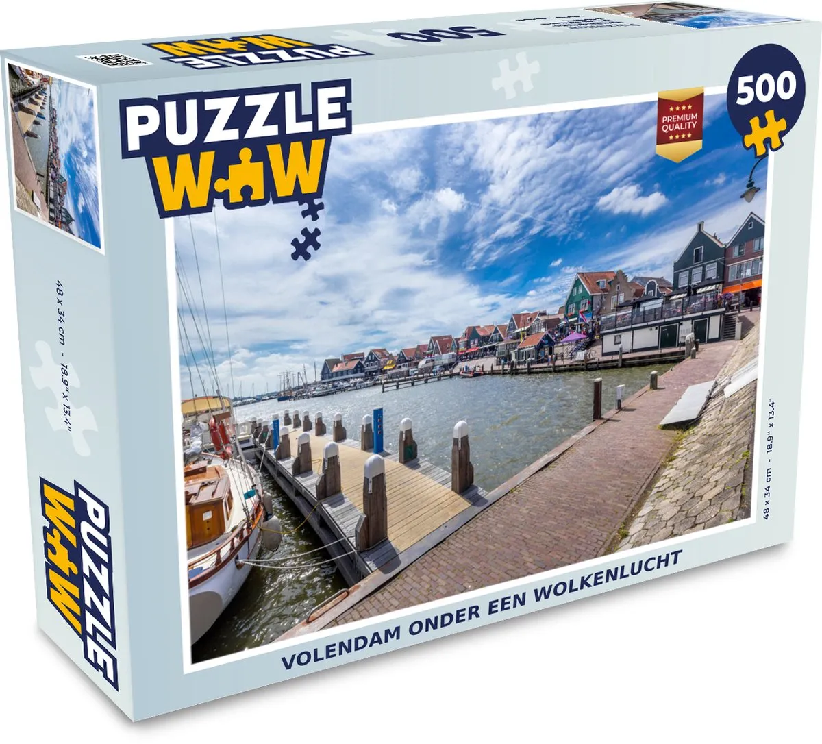 PuzzleWow Volendam Wolkenlucht Legpuzzel 500 Stuks