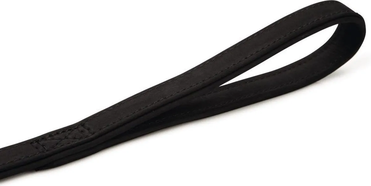 Beeztees Leren Looplijn Buffalo Zwart - 100cm x 22mm - afbeelding 3 van 3
