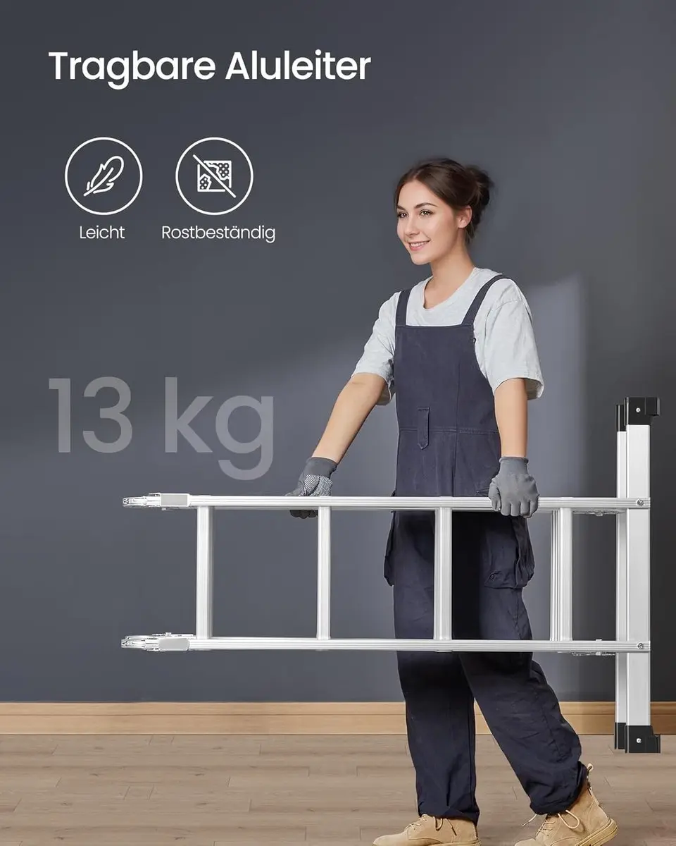 Songmics GLT046E01 Multifunctionele Ladder 430cm - Zilver - afbeelding 3 van 6