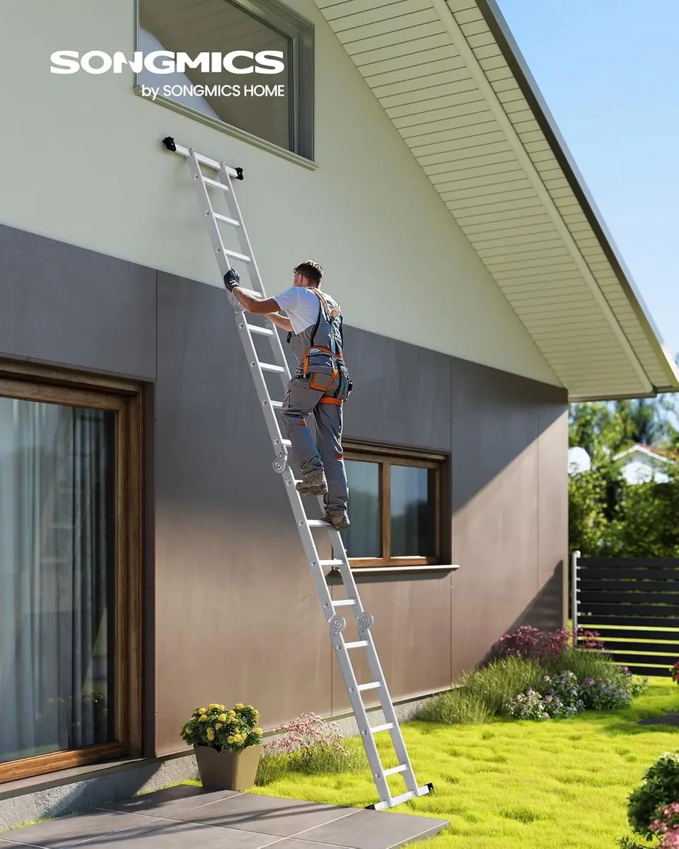 Songmics GLT046E01 Multifunctionele Ladder 430cm - Zilver - afbeelding 4 van 6