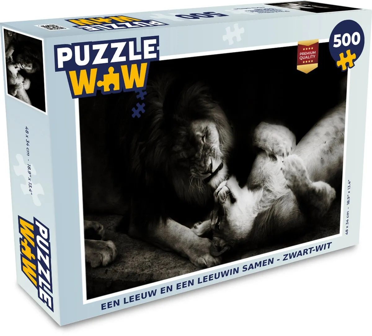 PuzzleWow Leeuw Legpuzzel 500 Stuks
