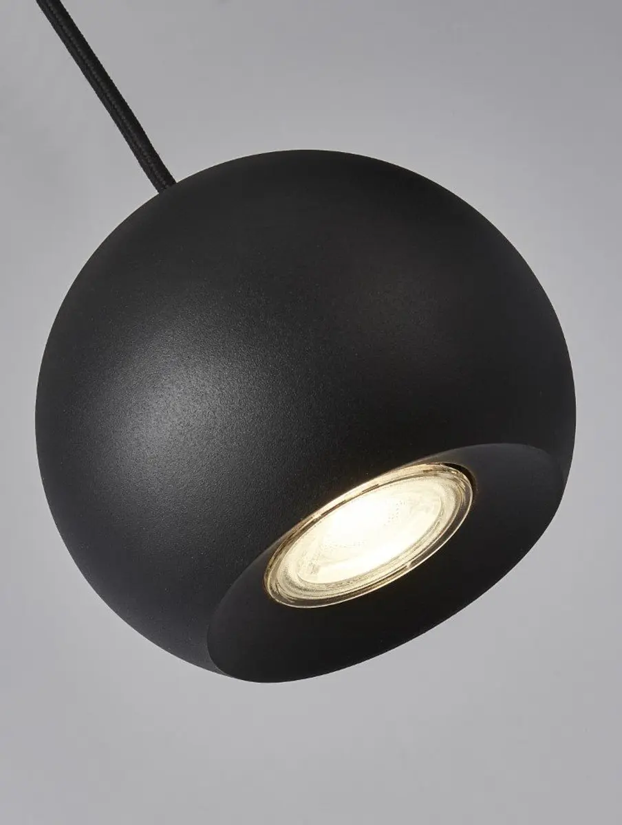 Searchlight Eindhoven Hanglamp 5 Lichts - Zwart - afbeelding 6 van 6