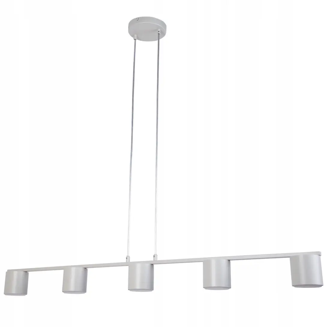 Mila 5 Hanglamp Staal Grijs Beige