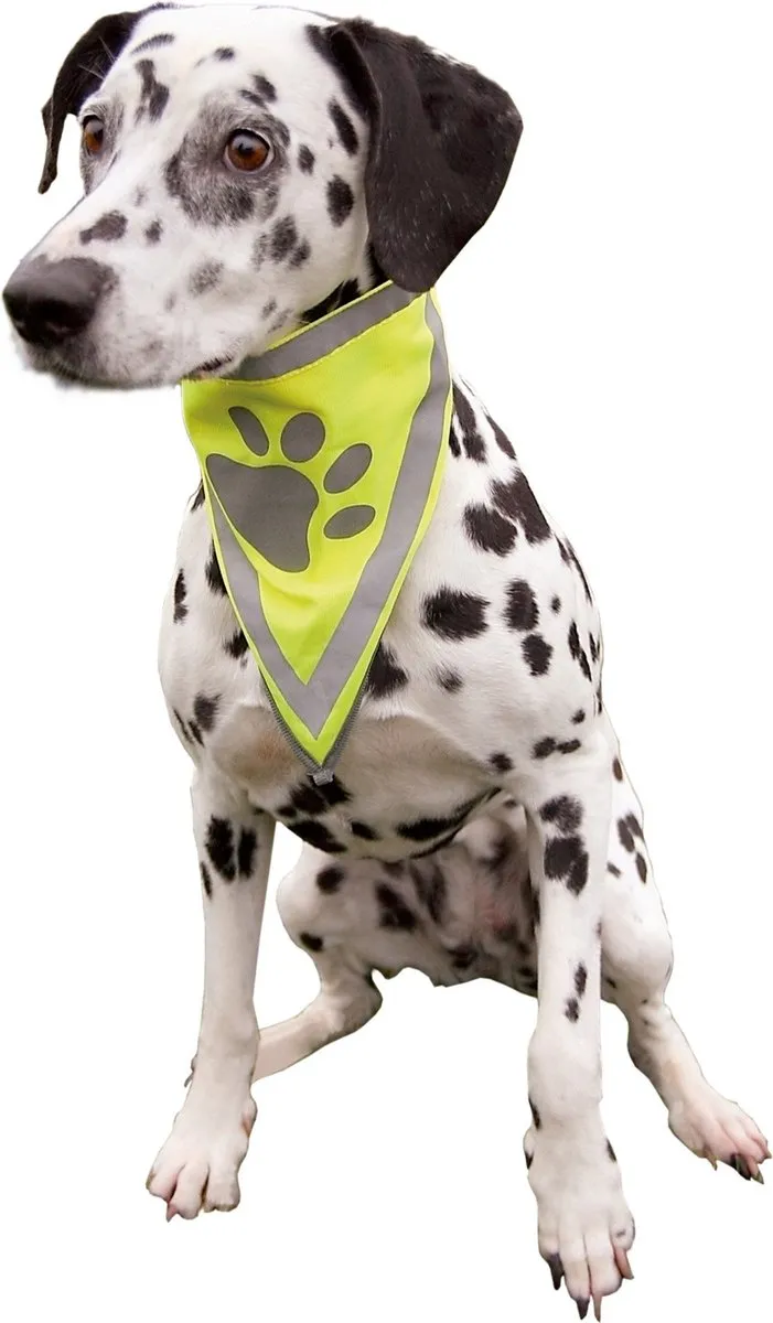 Trixie Reflecterende Bandana Geel - Hondenkleding S/M - afbeelding 2 van 6