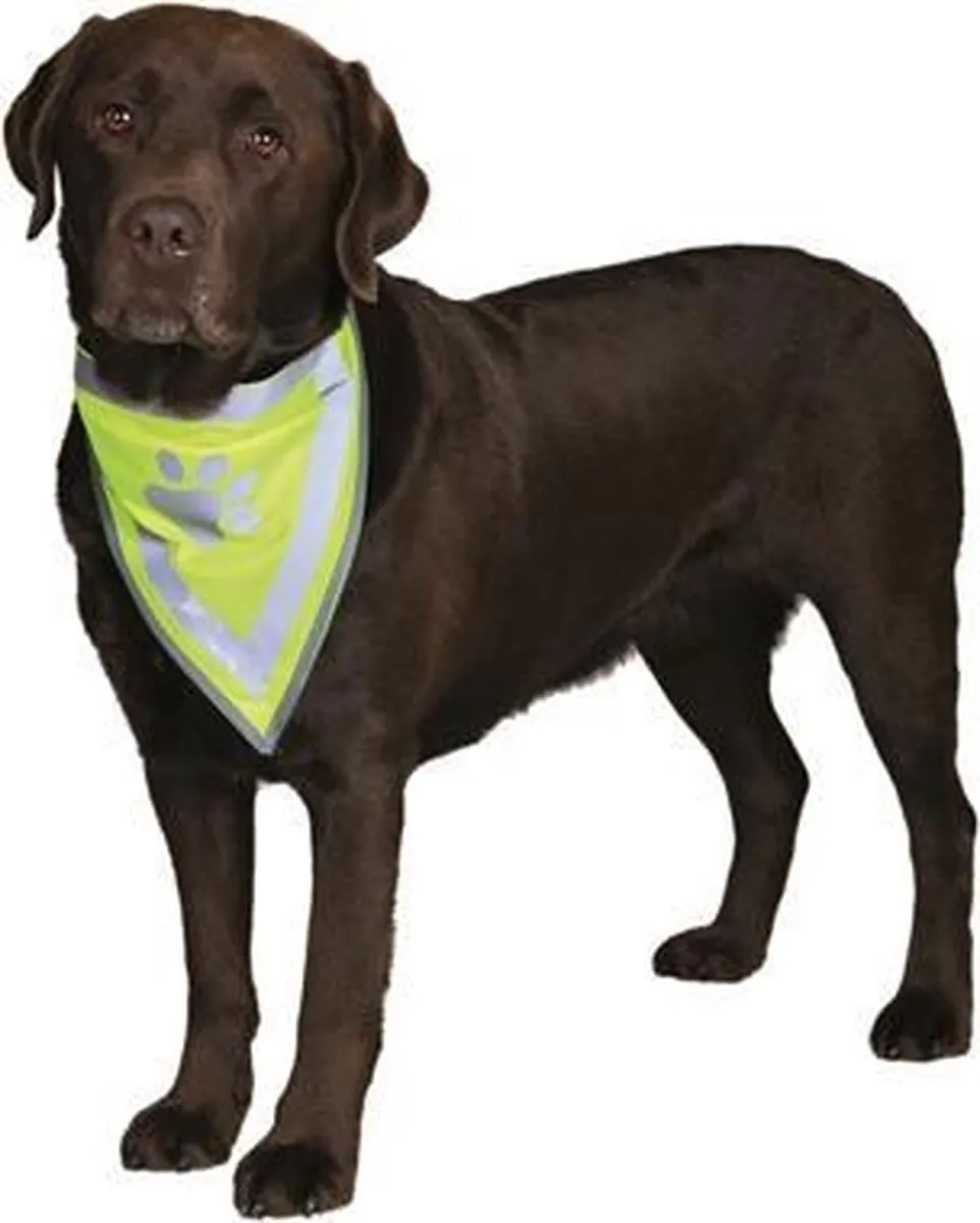 Trixie Reflecterende Bandana Geel