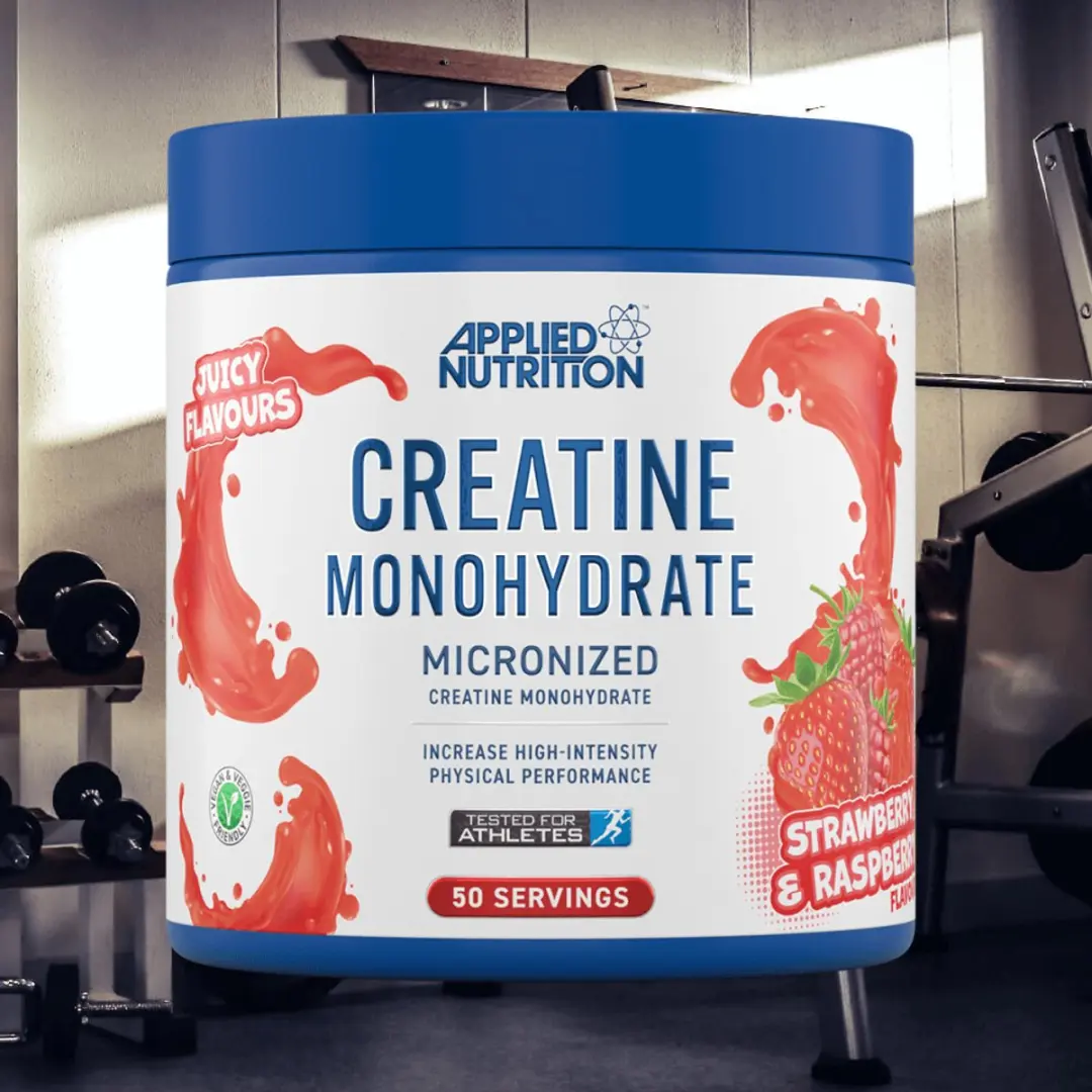 Applied Nutrition Flavoured Creatine Monohydrate 250g - 50 Porties - Aardbei Framboos - afbeelding 3 van 4