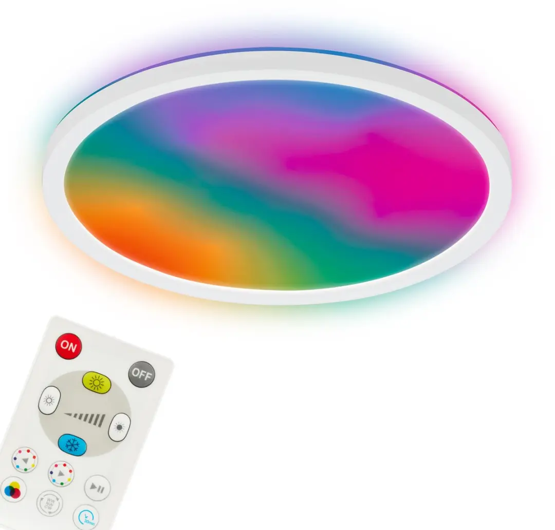 BRILONER Happy - Plafondlamp dimbaar - kleurwisseling met afstandsbediening - Ø29cm