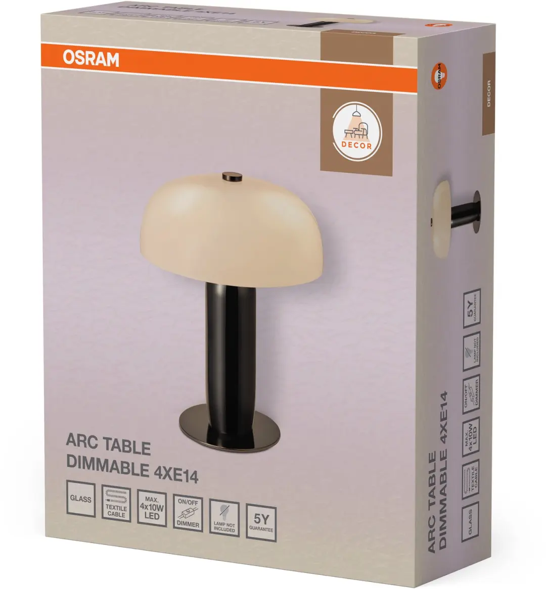 Osram Decor Arc Tafellamp 4xE14 Grijs - afbeelding 3 van 3