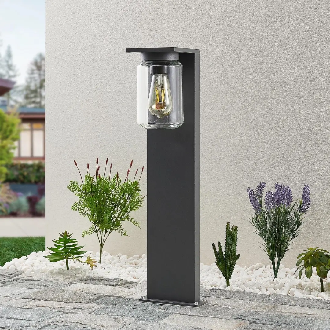 Lucande Semka Tuinpadverlichting 65cm - Antraciet - afbeelding 4 van 6