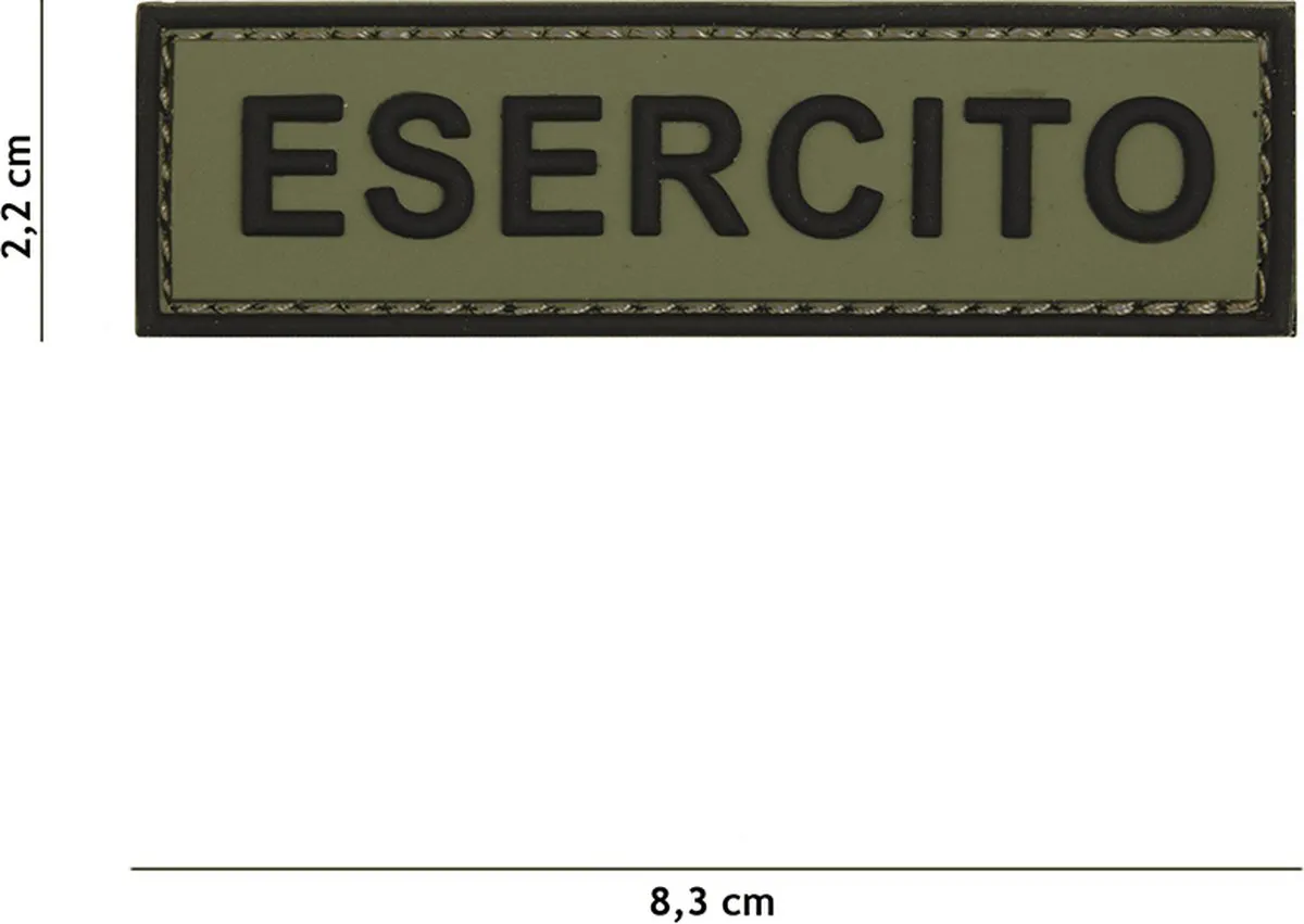 101 Inc Embleem 3D Pvc Esercito Groen