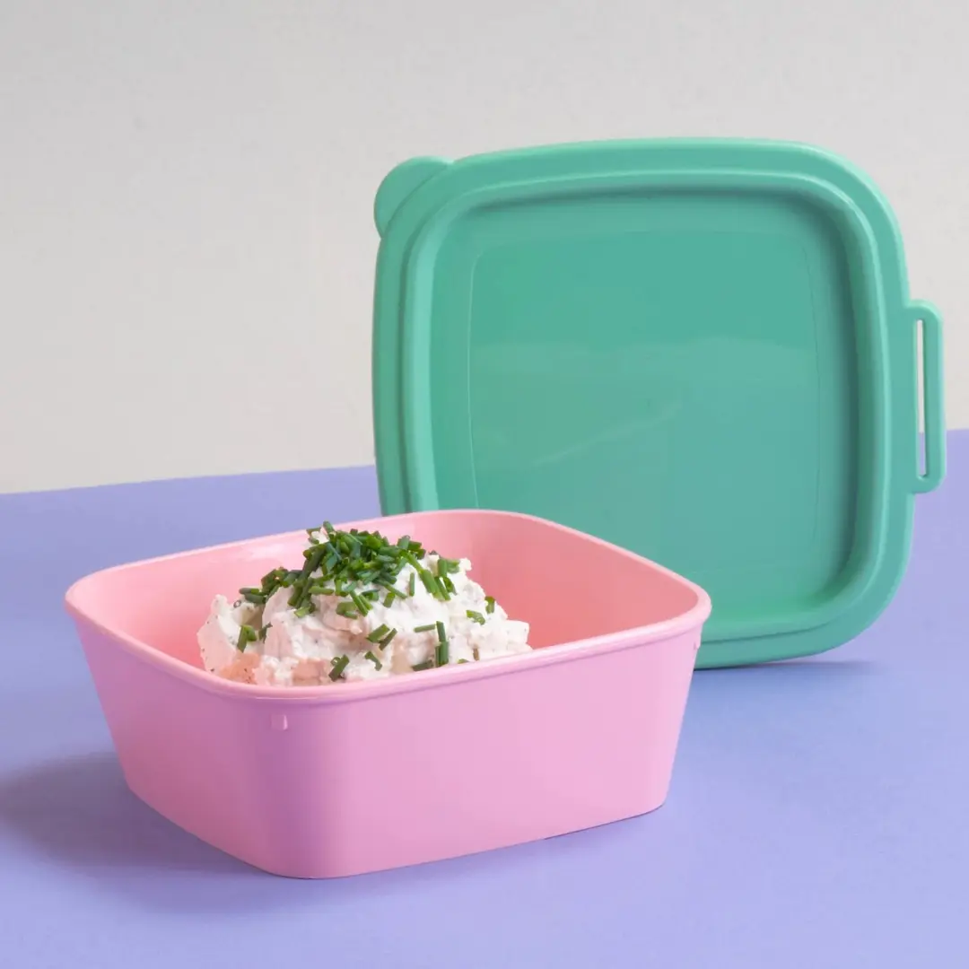 Koziol NORA BOX 750ml - Lunchbox Sweet Pink/Mid Green - afbeelding 2 van 3
