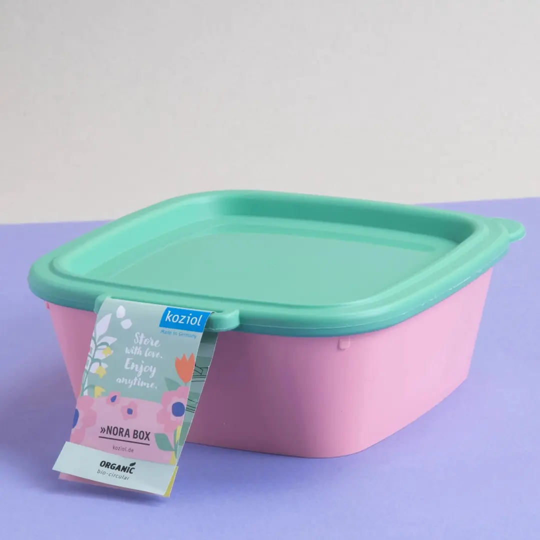 Koziol NORA BOX 750ml - Lunchbox Sweet Pink/Mid Green - afbeelding 3 van 3