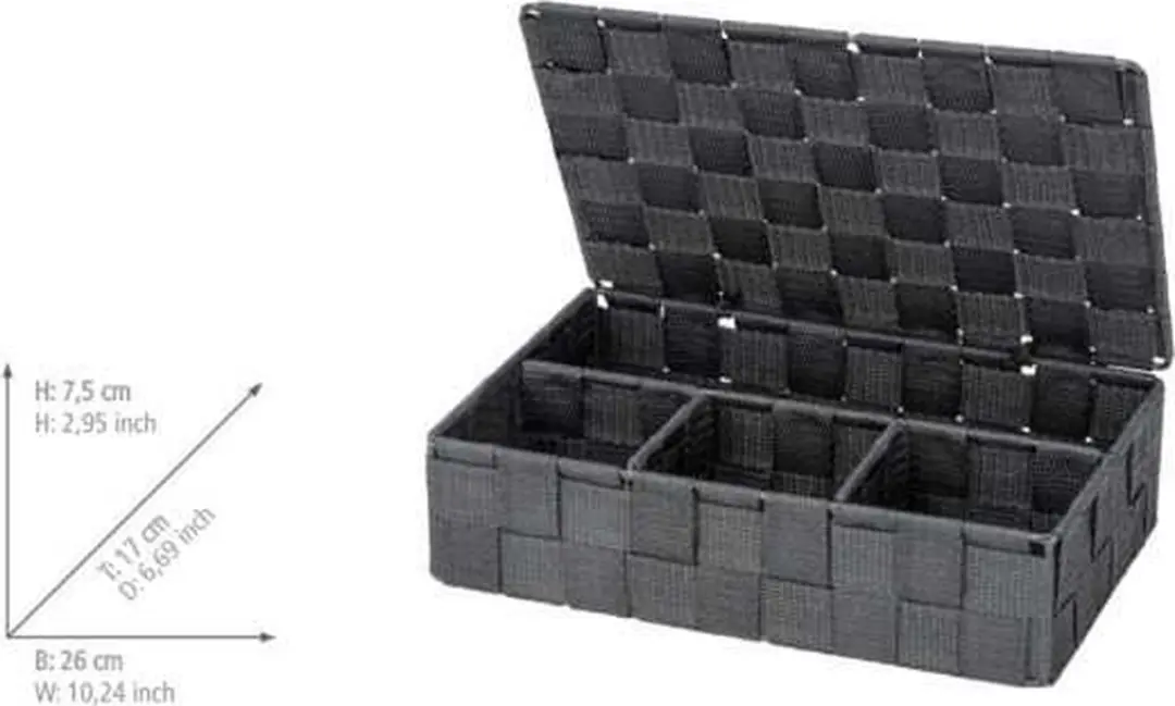 Wenko Adria Organizer 26x7x17cm Grijs - afbeelding 2 van 6