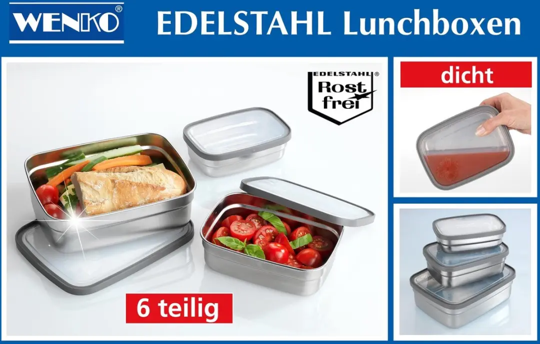 Wenko Lunchbox Roestvrij Staal 6-delig - 0.10L - afbeelding 2 van 4