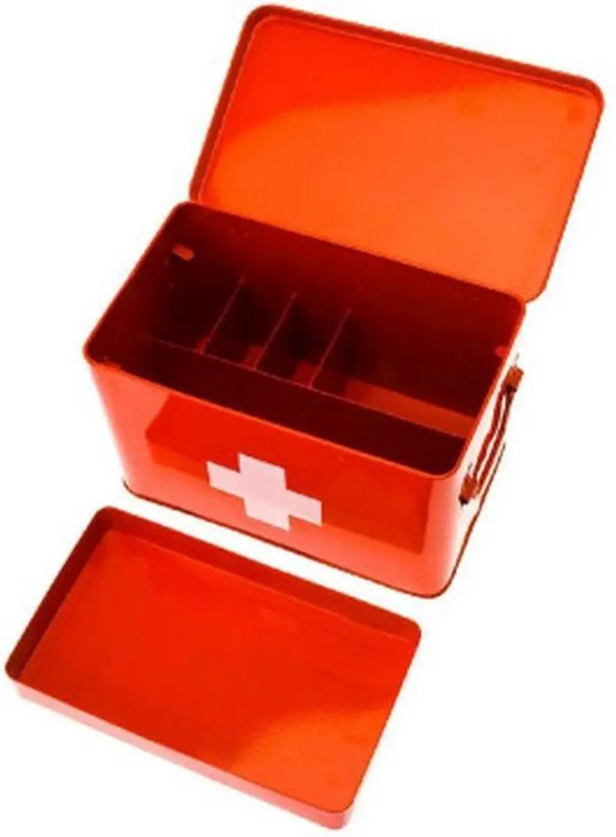Present Time Medicijnkist Rood - 19x31,5x21cm - afbeelding 2 van 3