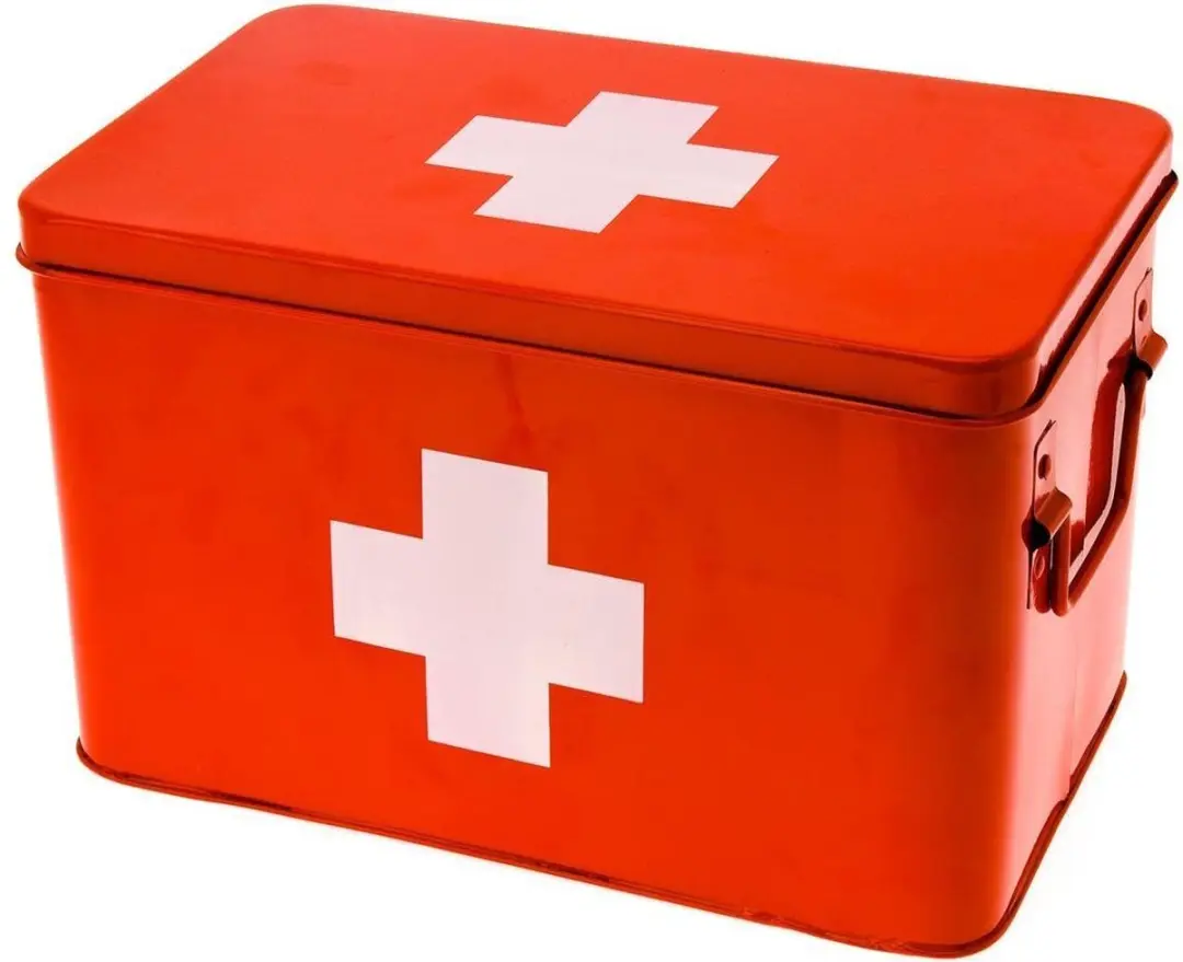 Present Time Medicijnkist Rood - 19x31,5x21cm - afbeelding 3 van 3