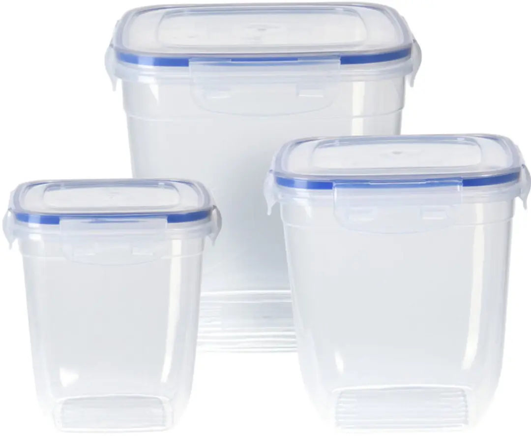 EH Excellent Houseware Voorraadpotten Set 3 Stuks 1100/1950/3250ml