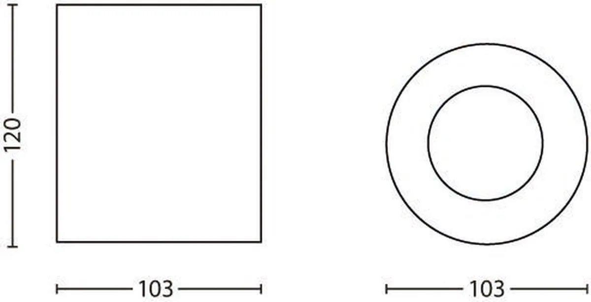 Philips Pillar Opbouwspot GU10 4.6W - Wit