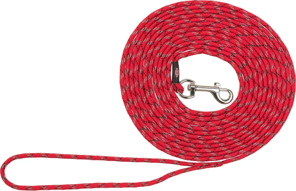 Trixie Junior Puppy-Sleeplijn Rood - Hondenriem 4m - afbeelding 2 van 6