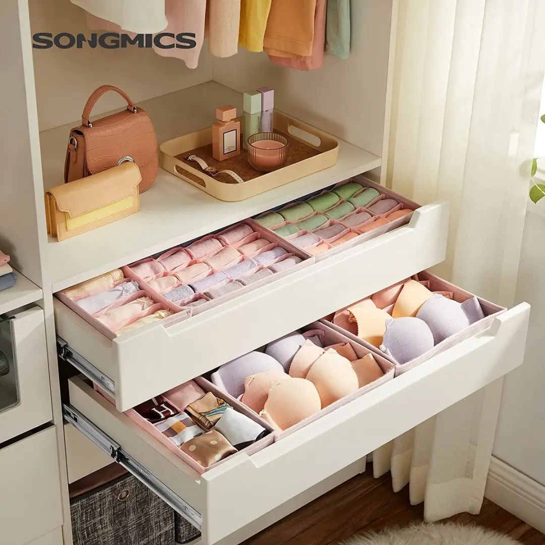 Songmics Ondergoed Organizer Set 8 Stuks Roze RUS008P01 - afbeelding 4 van 6