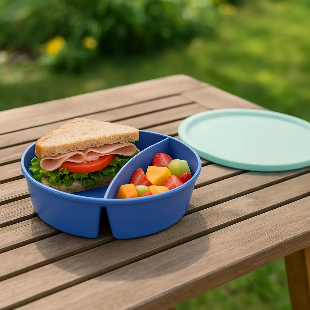 Koziol Nora Box 1,1L - Lunchbox - Blauw/ Groen - afbeelding 6 van 6